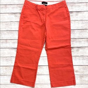 The Limited Cropped Chinos, Coral, Size 8